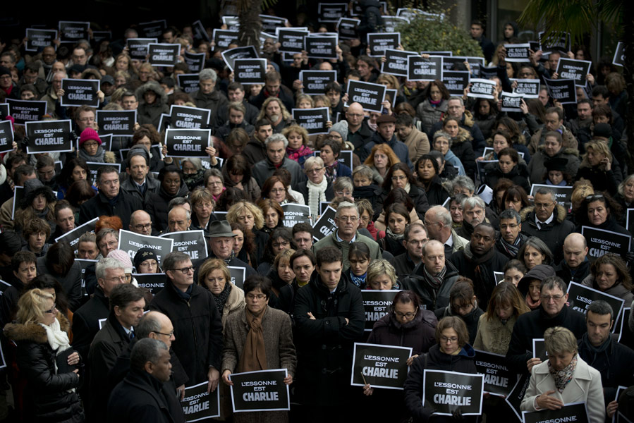 Hommage aux victimes de l'attentat de Charlie Hebdo