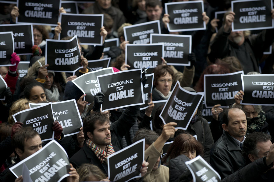 Hommage aux victimes de l'attentat de Charlie Hebdo