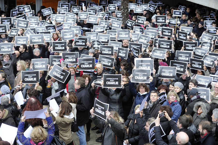 Hommage aux victimes de l'attentat de Charlie Hebdo