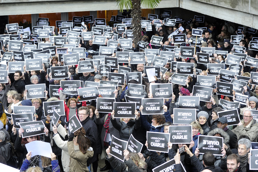 Hommage aux victimes de l'attentat de Charlie Hebdo