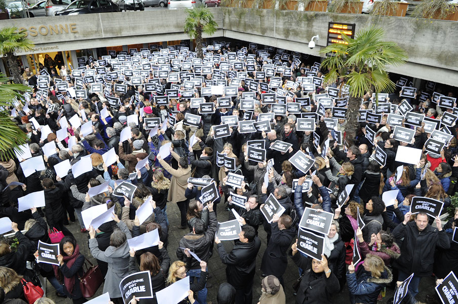 Hommage aux victimes de l'attentat de Charlie Hebdo