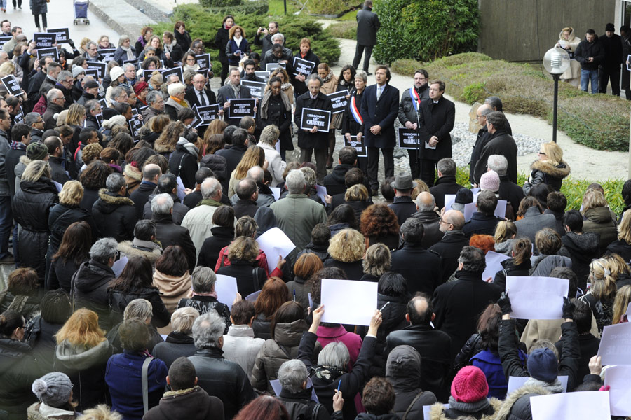 Hommage aux victimes de l'attentat de Charlie Hebdo