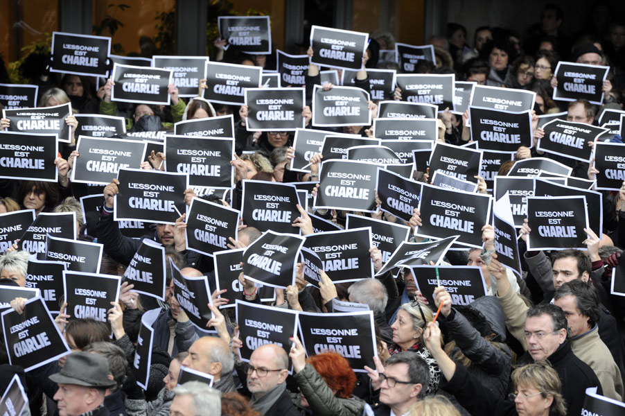 Hommage aux victimes de l'attentat de Charlie Hebdo